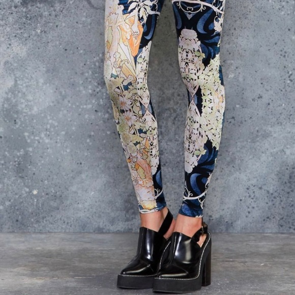 BLACK MILK LIMITED ALPHONSE MUSHA PRINT LEGGINGS - Picture 6 of 11